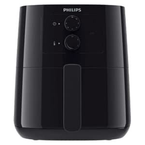 Friggitrice Aria Philips HD9200/90 nera su sfondo bianco